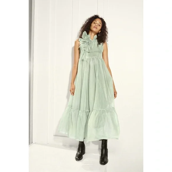 Kamperett Mae dress in mint organza - Picture 12 of 14